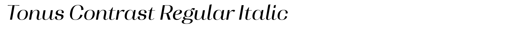 Tonus Contrast Regular Italic image